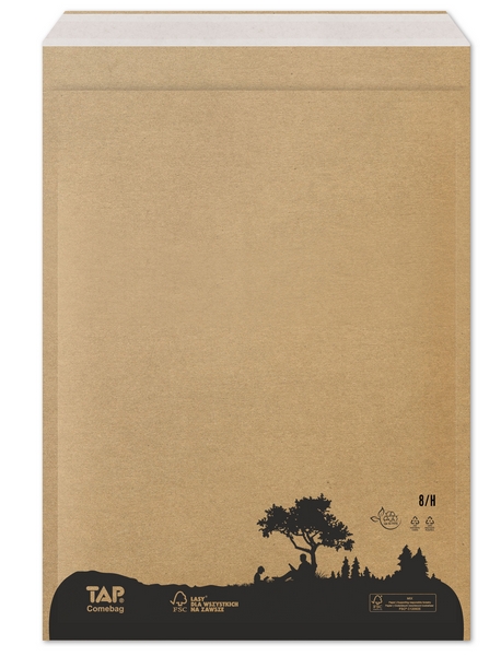 Koperta ochronna H/18 eco brązowa 290x370 [270x360] TAP Comebag (5szt)